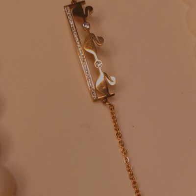 Elegant Triple Swan Charm Bracelet Rose Gold