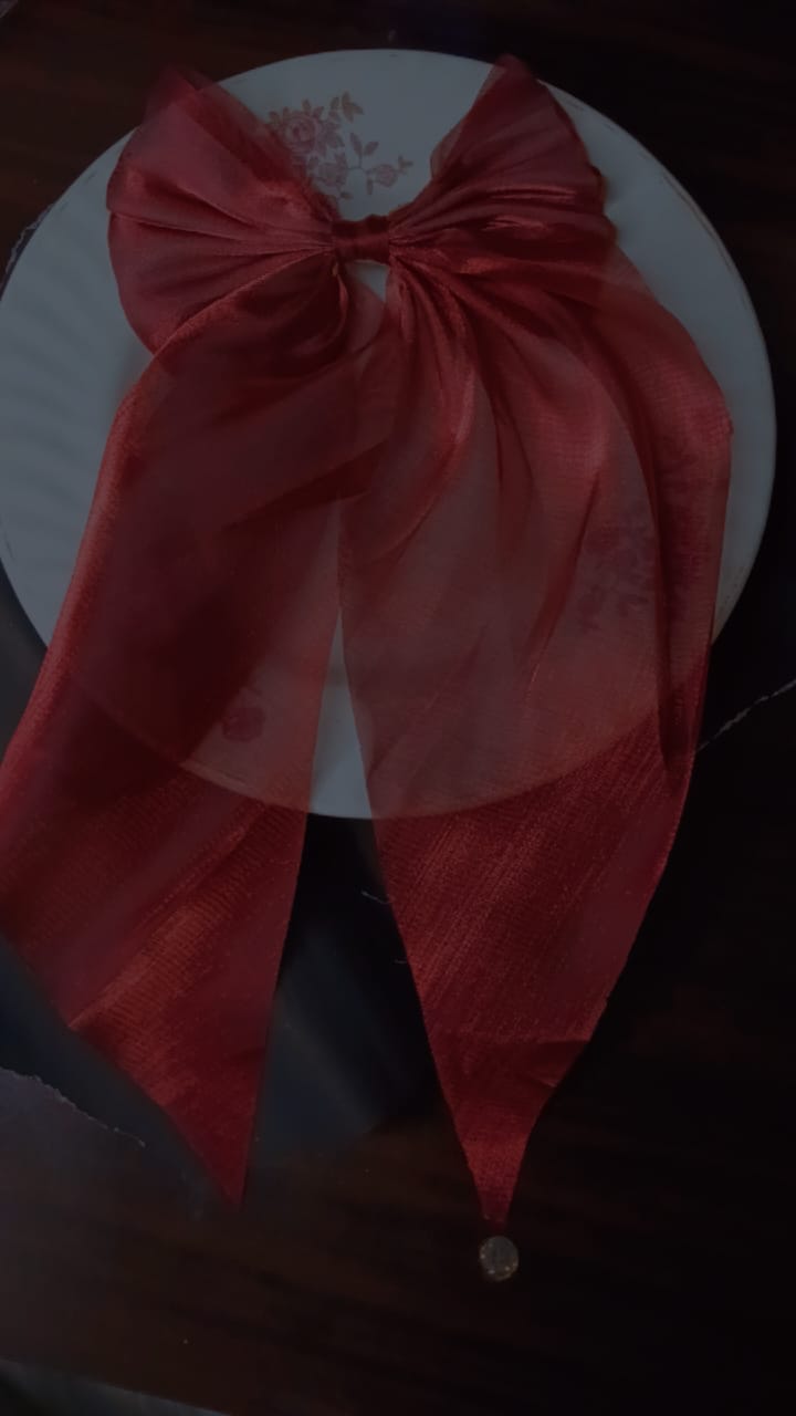 Dreamy Organza Bow Hair Clips in 6 Different Colour's - Image 3