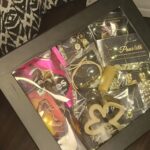 Pearlith luxury gifting hamper with jewellery, hair accessories, chocolate, and led light arran